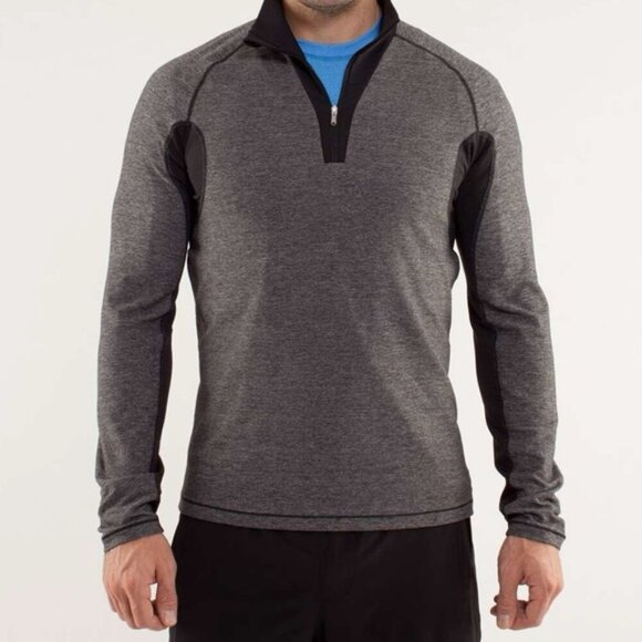 Lululemon Athletica Blaze 1/2 Zip pullover long sleeve run top Sz L/XL 23” PTP - Picture 1 of 9